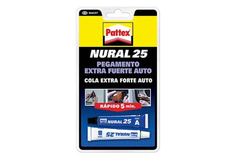 Pattex Nural 25 pegamento extra fuerte para pegar y reparar materiales del  automóvil, 22ml
