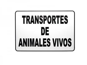 Señales y Placas PL002 - Placa de transporte de animales vivos plastico